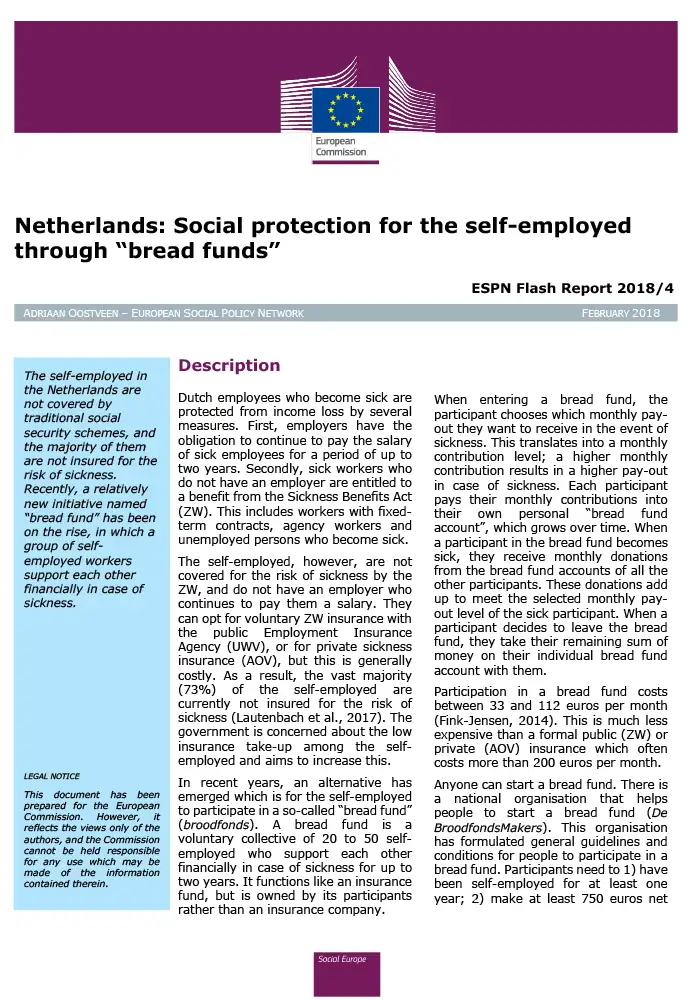 NL social protection for self employed